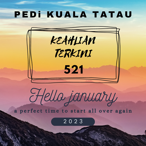 Grey Illustrative Hello January Instagram Post
